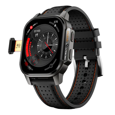 Fireboltt Camera & 4G Android Snapp Watch Black Leather Silicone