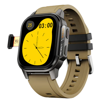 Fireboltt Camera & 4G Android Snapp Watch Dessert Yellow Black Loop