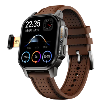 Fireboltt Camera & 4G Android Snapp Watch Tan Leather Silicone